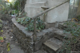 Air Raid Shelter Steps and Raised Bed